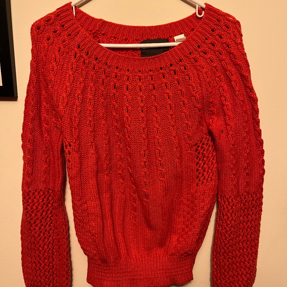Coral knit sweater
